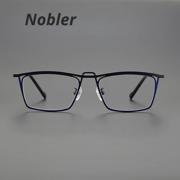 Nobler Unisex Full Rim Square Double Bridge Titanium Eyeglasses 185794