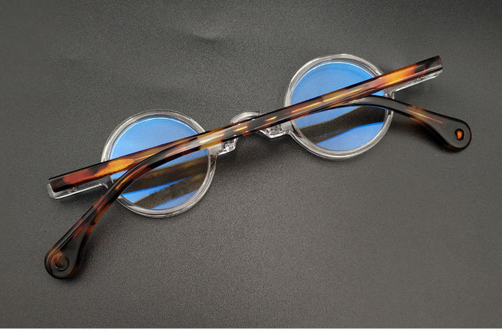 Yujo Unisex Full Rim Small Round 34mm Handcrafted Acetate Eyeglasses — view 13 | Yujo at FuzWeb