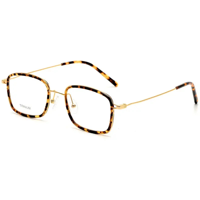 Krasivyy Unisex Full Rim Square Acetate Titanium Eyeglasses 16046.