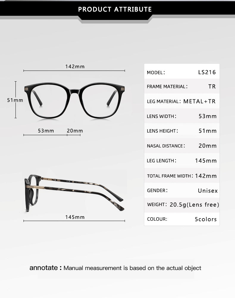 Vicky Unisex Full Rim Round Square Tr 90 Alloy Reading Glasses 77216 — view 1 | Vicky at FuzWeb