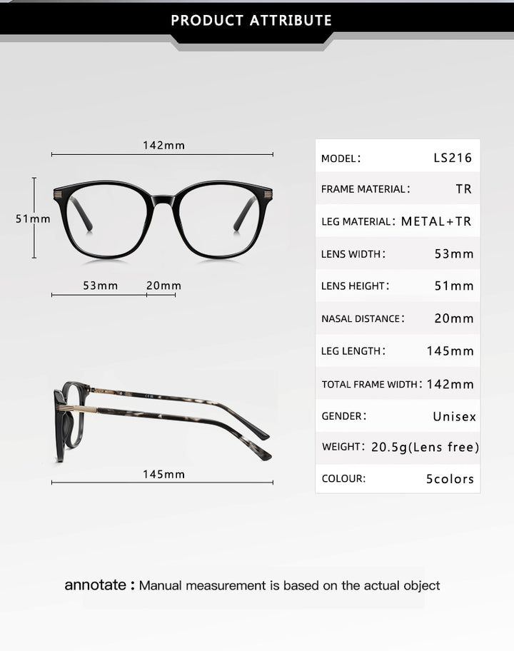 Vicky Unisex Full Rim Round Square Tr 90 Alloy Reading Glasses 77216 — view 1 | Vicky at FuzWeb