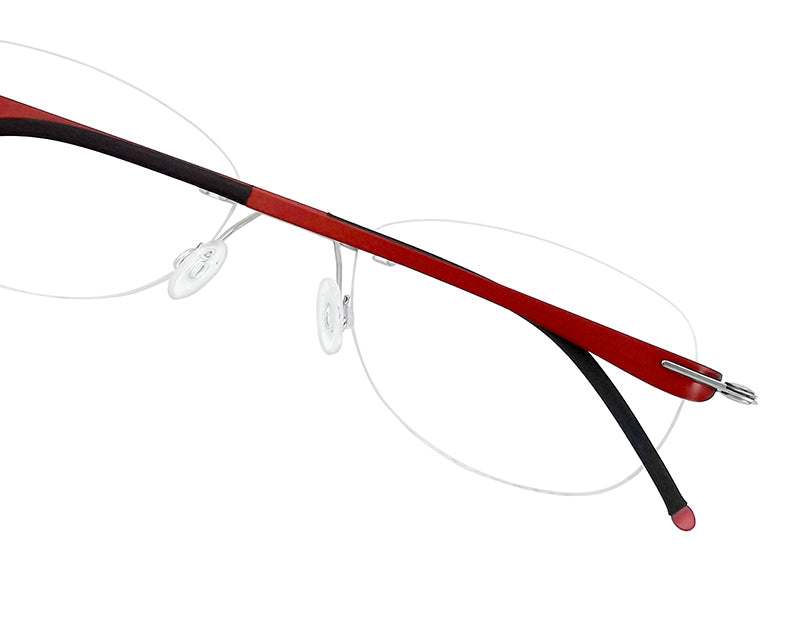 Krasivyy Unisex Rimless Oval Screwless Titanium Rimless Eyeglasses 5003 — view 3 | Krasivyy at FuzWeb