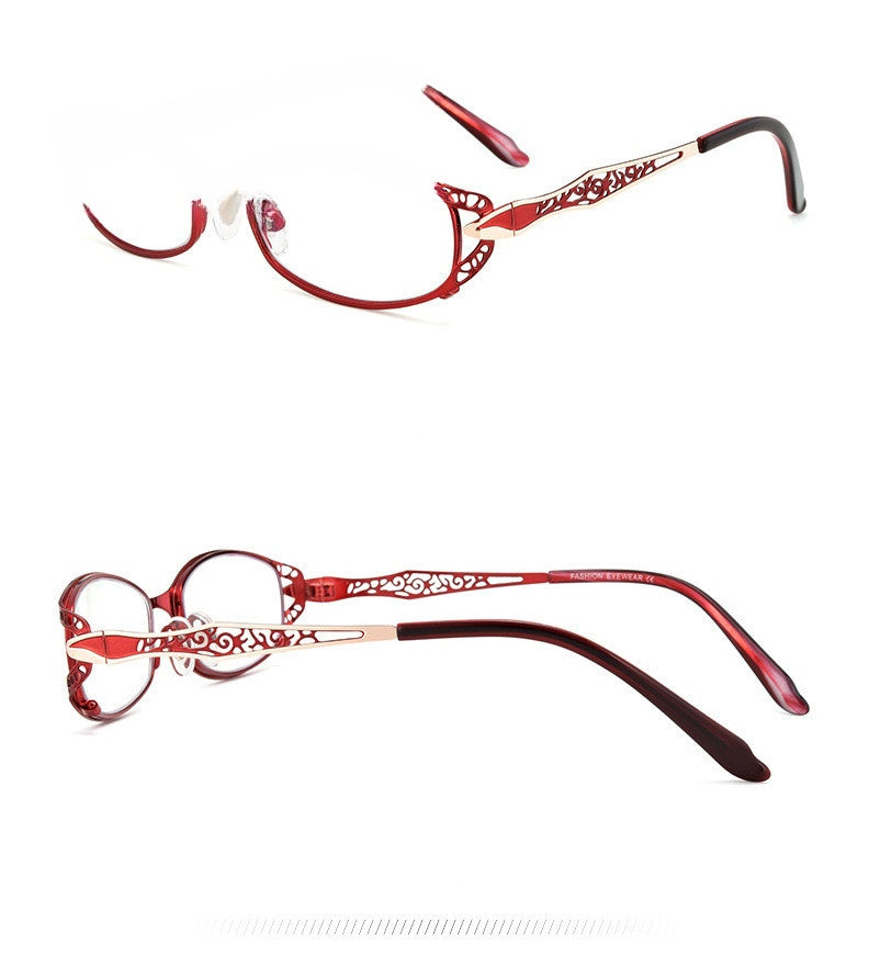 Chashma Ochki Womens Full Rim Oval Rectangle Stainless Steel Eyeglasses 8982 — view 8 | Chashma Ochki at FuzWeb