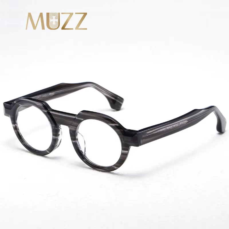 Muzz Unisex Full Rim Round Thick Acetate Eyeglasses 842709 Full Rim Muzz