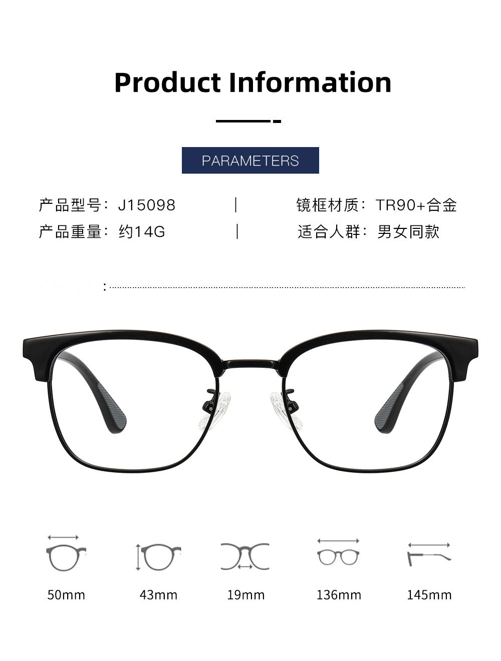 Kocolior Womens Full Rim Round Tr 90 Acetate Photochromic Reading Glasses 715098 — view 1 | Kocolior at FuzWeb