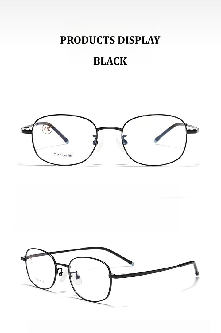 Chashma Ochki Unisex Youths Full Rim Square Titanium Eyeglasses 881006 — view 2 | Chashma Ochki at FuzWeb