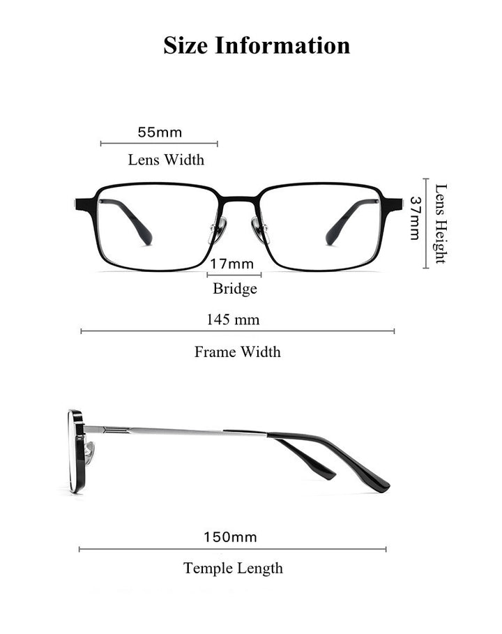 Chashma Ochki Mens Full Rim Square Tr 90 Titanium Eyeglasses Clip On Sunglasses 39909 — view 1 | Chashma Ochki at FuzWeb