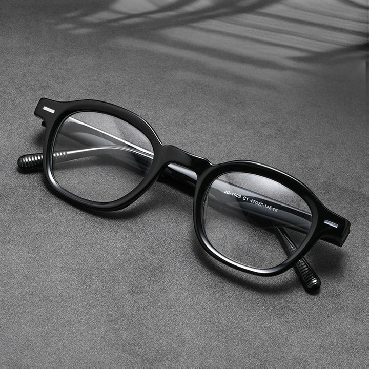 Chashma Ochki Unisex Full Rim Polygon Oval Acetate Eyeglasses 881003 — view 2 | Chashma Ochki at FuzWeb