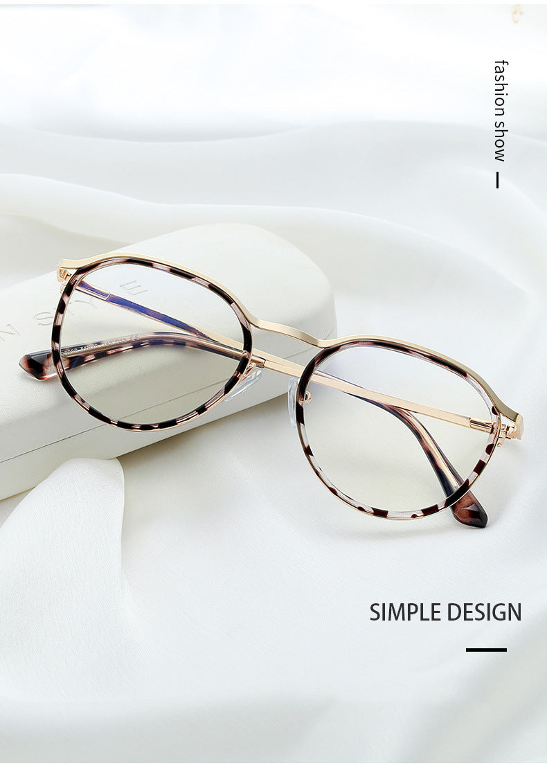 Hotony Womens Full Rim Round TR 90 Resin Alloy Frame Eyeglasses 95909 — view 1 | Hotony at FuzWeb