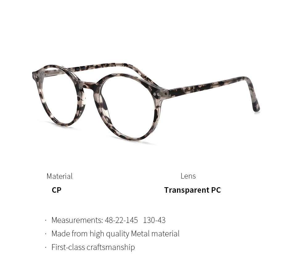 Kansept Unisex Full Rim Round Acetate Titanium Frame Eyeglasses Cp1007 — view 1 | Kansept at FuzWeb