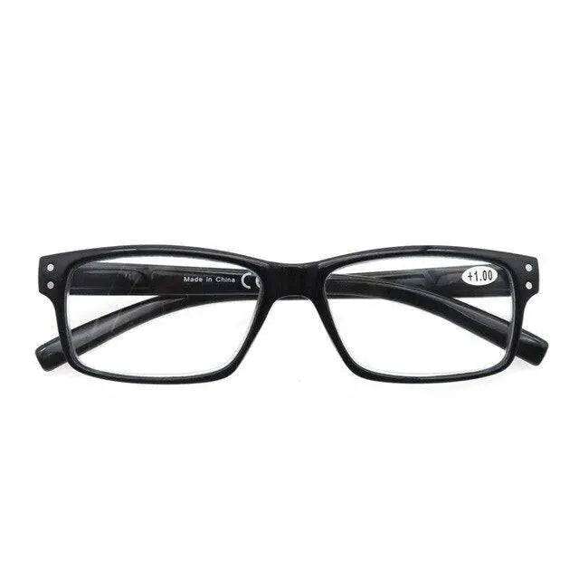 Modfans Unisex Full Rim Rectangle Polycarbonate Reading Glasses R0341.