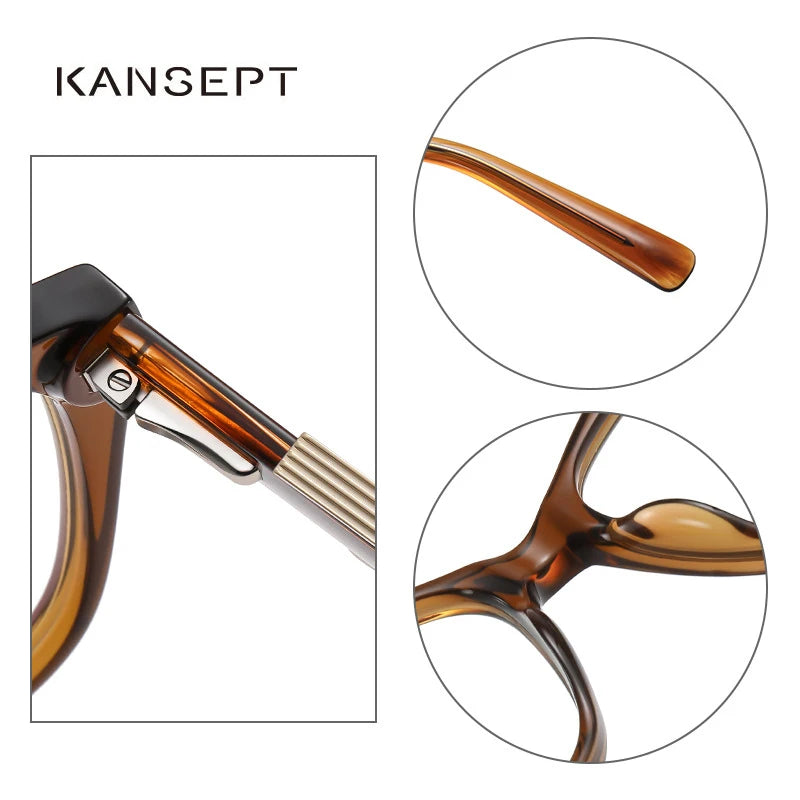 Kansept Womens Full Rim Square Cat Eye Acetate Reading Glasses 2909 — view 4 | Kansept at FuzWeb