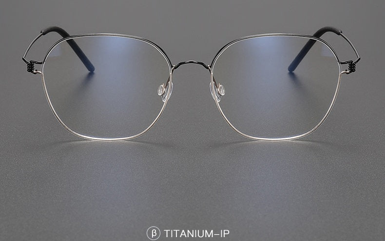 Aimee Unisex Full Rim Oval Square Screwless Titanium Eyeglasses 5417 — view 2 | Aimee at FuzWeb