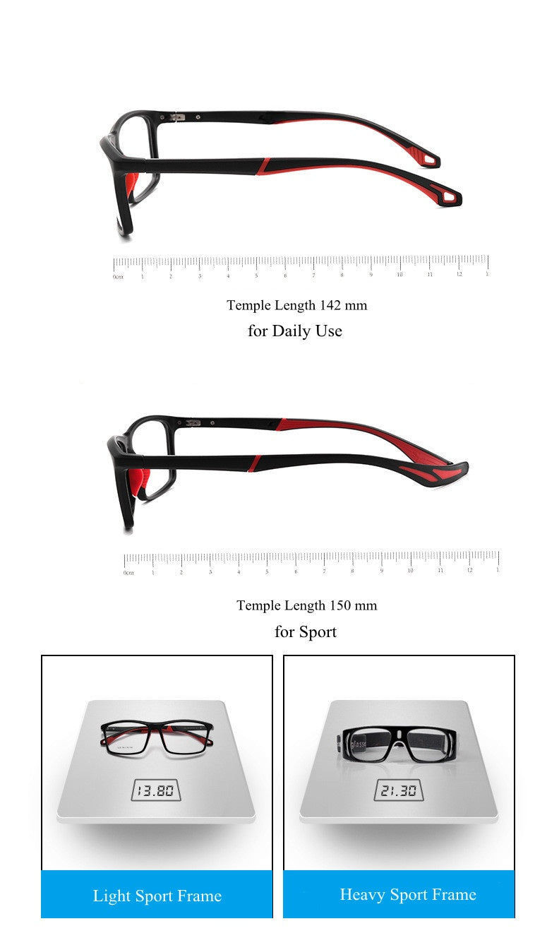 Chashma Ochki Mens Full Rim Square Tr 90 Sport Eyeglasses 1220 — view 2 | Chashma Ochki at FuzWeb