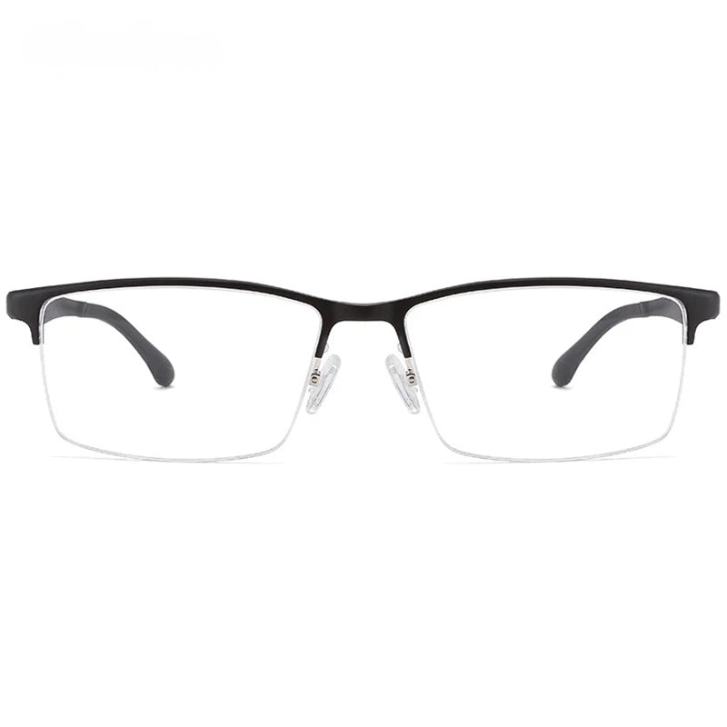 Chashma Ochki Unisex Large Semi Rim Square Aluminum Magnesium Sport Eyeglasses 6323 — view 7 | Chashma Ochki at FuzWeb
