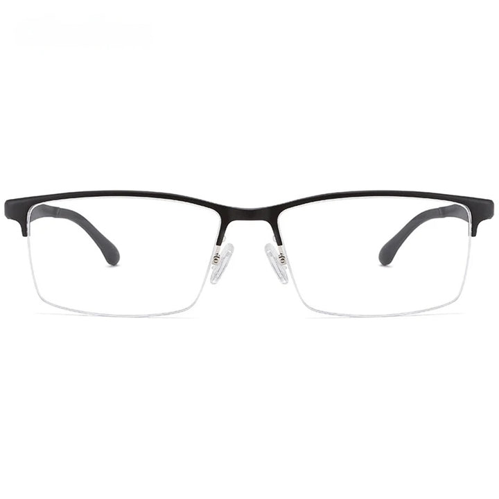 Chashma Ochki Unisex Large Semi Rim Square Aluminum Magnesium Sport Eyeglasses 6323 — view 7 | Chashma Ochki at FuzWeb