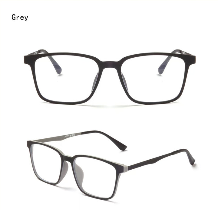 Kocolior Unisex Full Rim Square Rubber Titanium Photochromic Reading Glasses 722009.