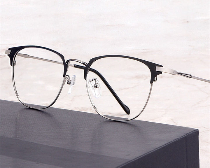 Chashma Ochki Unisex Full Rim Oval Square Alloy Eyeglasses 883389 — view 1 | Chashma Ochki at FuzWeb