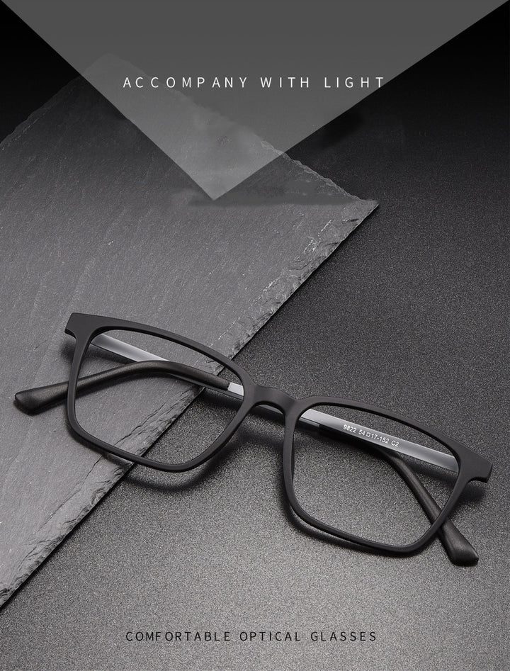 Kocolior Unisex Full Rim Square Tr 90 Titanium Hyperopic Reading Glasses 8922 — view 1 | Kocolior at FuzWeb