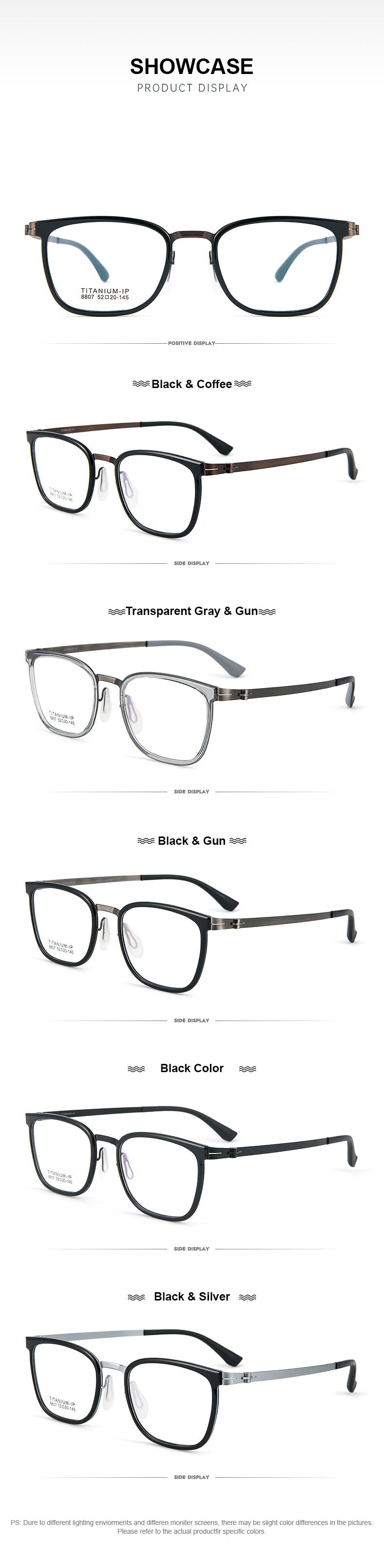 Summer Flower Unisex Full Rim Square Tr 90 Alloy Eyeglasses 88807 — view 2 | Summer Flower at FuzWeb