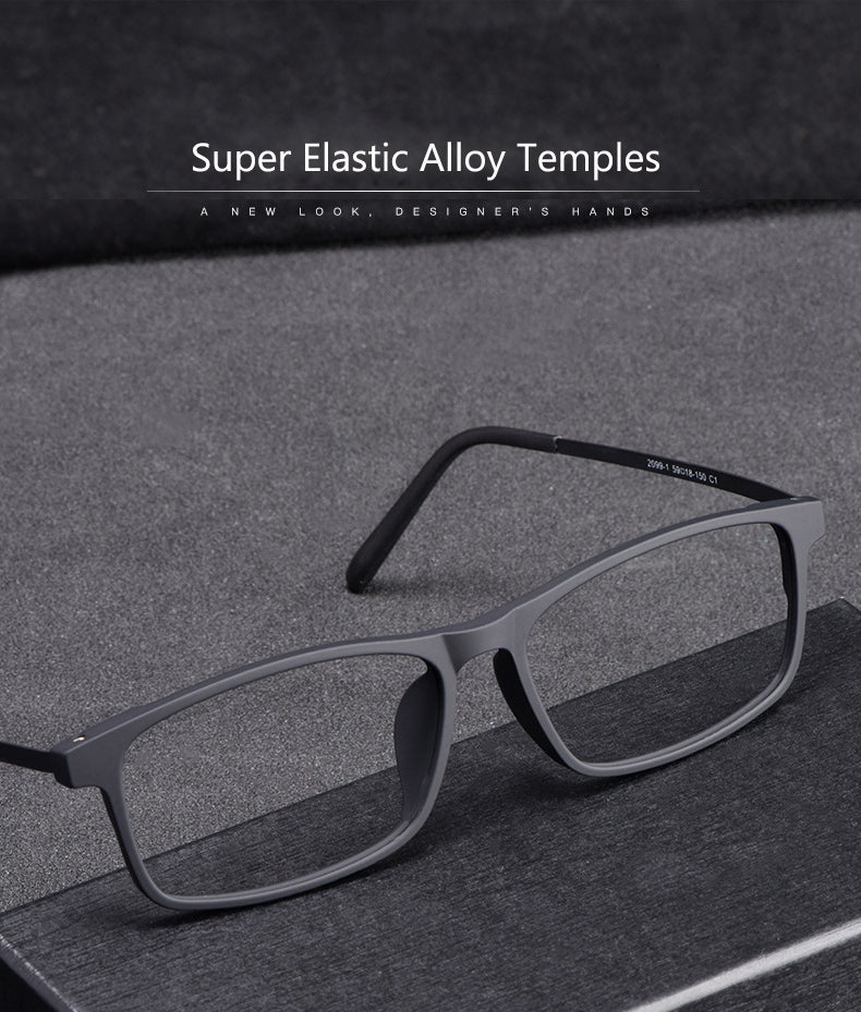Oveliness Unisex Full Rim Square Ultem Resin Titanium Eyeglasses Ol20p99 — view 1 | Oveliness at FuzWeb