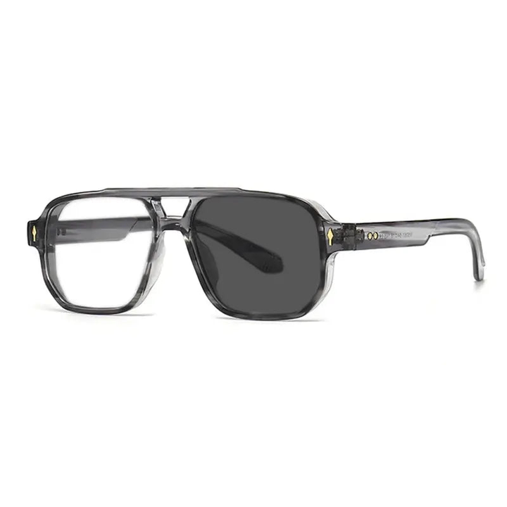 Kocolior Unisex Full Rim Square Double Bridge Tr 90 Alloy Reading Glasses 76061.