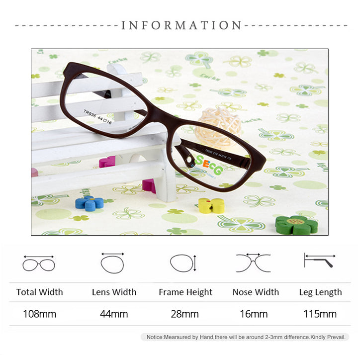 Secg Unisex Childrens Full Rim Square Tr 90 Silicone Eyeglasses 18936 — view 1 | Secg at FuzWeb