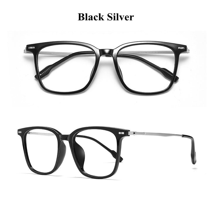 Chashma Ochki Unisex Full Rim Square Tr 90 Titanium Eyeglasses 331020.