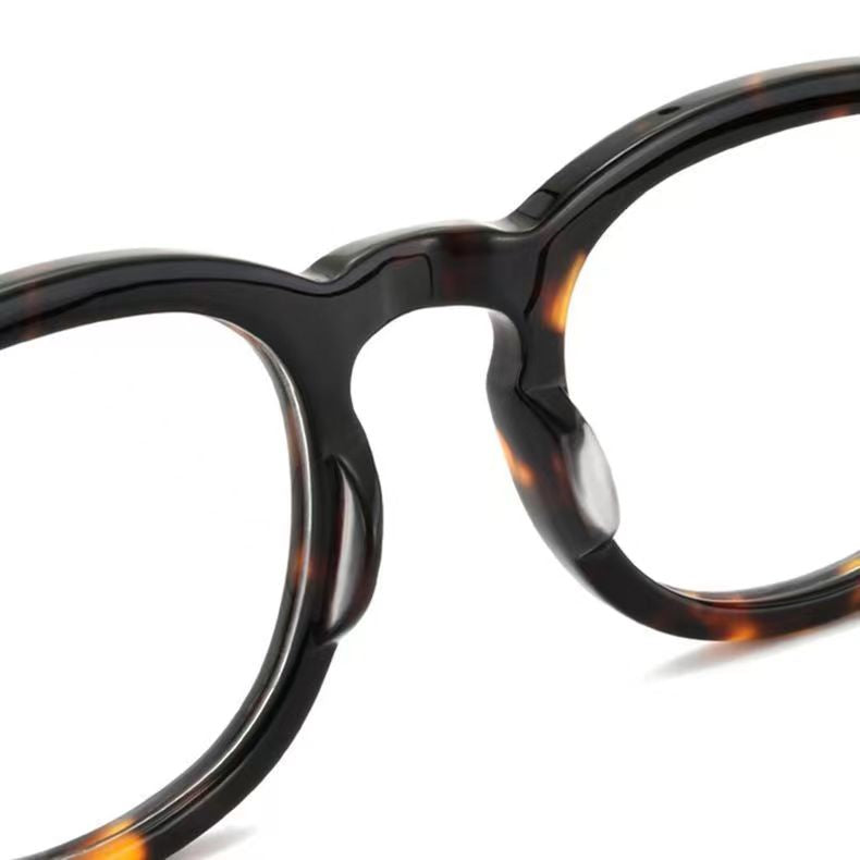 Yimaruili Unisex Full Rim Round Acetate Eyeglasses Three Sizes Y1915.
