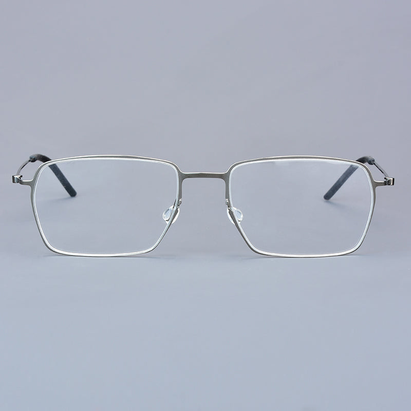Aimee Unisex Full Rim Square Screwless Titanium Eyeglasses 15509.