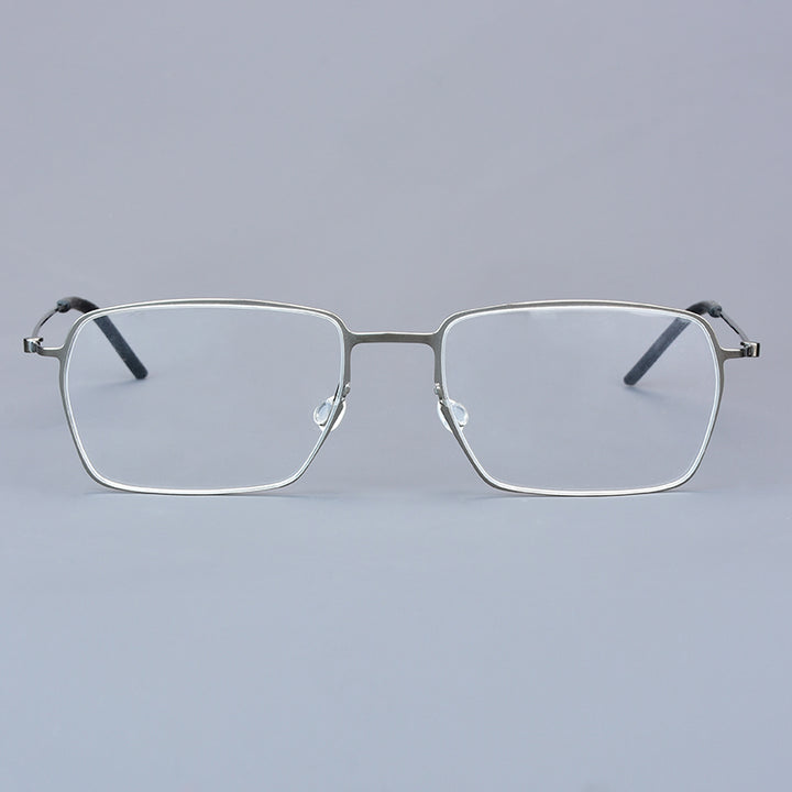 Aimee Unisex Full Rim Square Screwless Titanium Eyeglasses 15509.