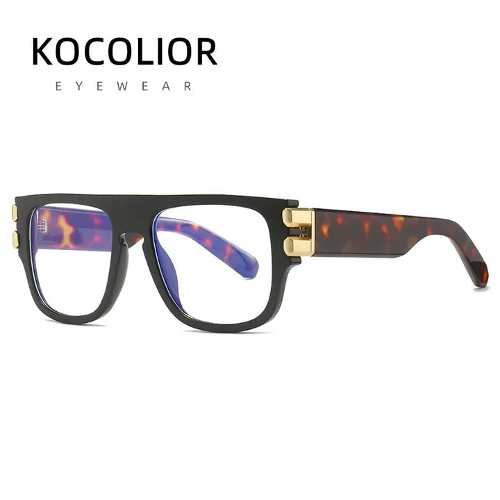 Kocolior 234200 Unisex Full Rim Square Brow Line Big PC Frames FuzWeb