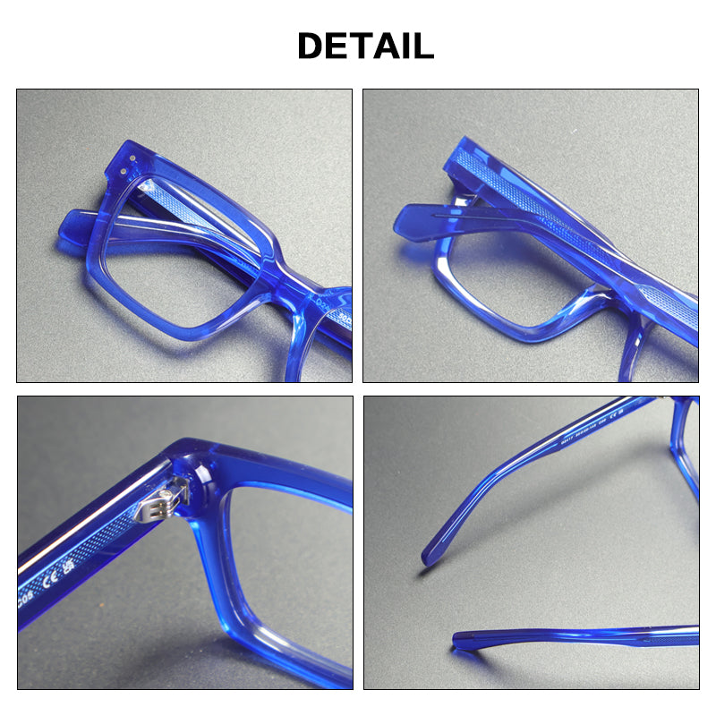 Gatenac Unisex Full Rim Square Brow Line Acetate Reading Glasses G2417 — view 2 | Gatenac at FuzWeb
