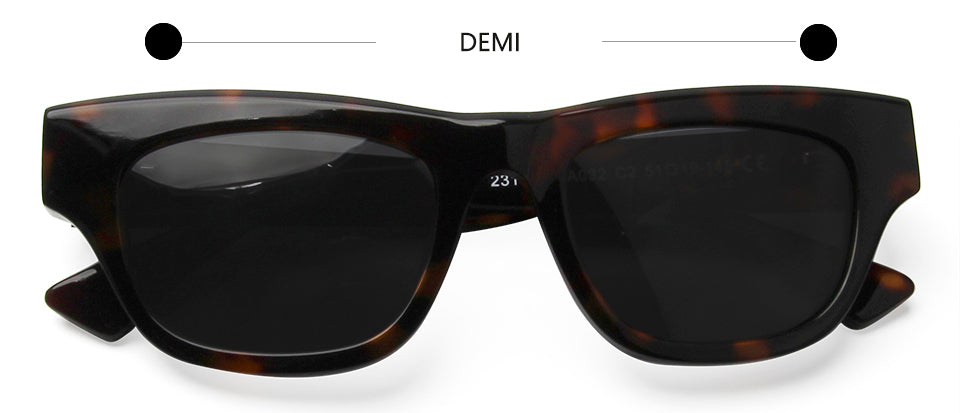 Esnbie Unisex Full Rim Square Brow Line Acetate Sunglasses 230321 — view 2 | Esnbie at FuzWeb
