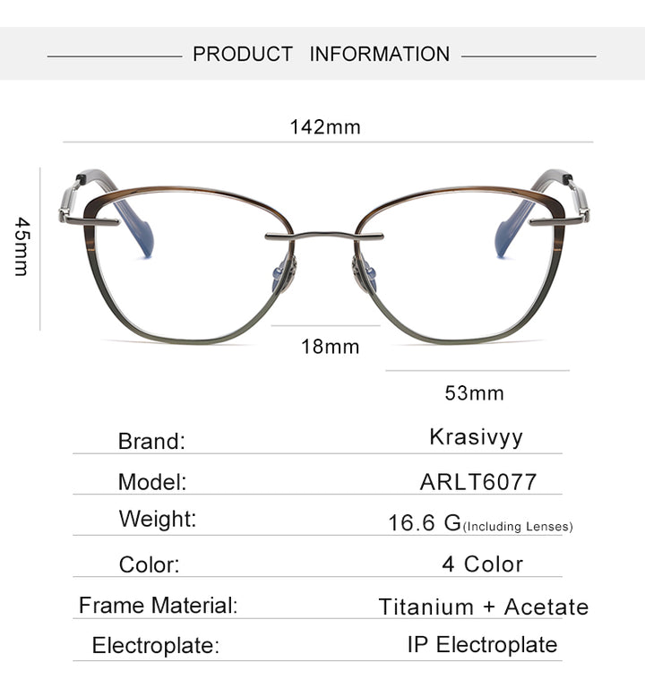Krasivyy Unisex Full Rim Polygon Titanium Acetate Eyeglasses 316077 — view 1 | Krasivyy at FuzWeb