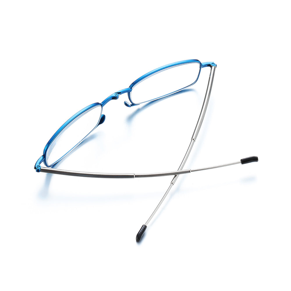 Gootrades Unisex Full Rim Square Alloy Foldable Reading Glasses 5923.