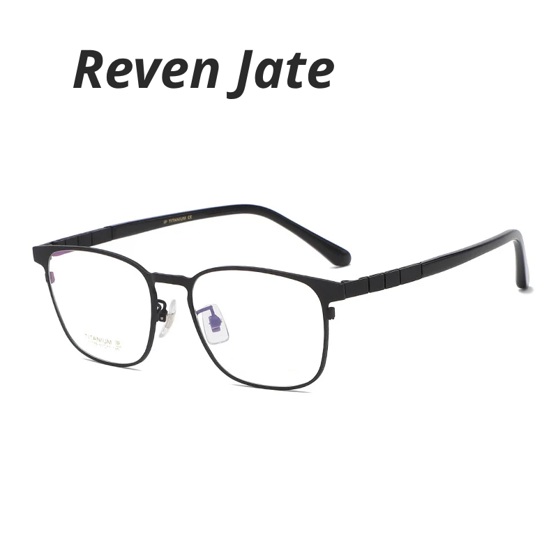 Reven Jate  Women's Full Rim Round Square Titanium Eyeglasses 371079