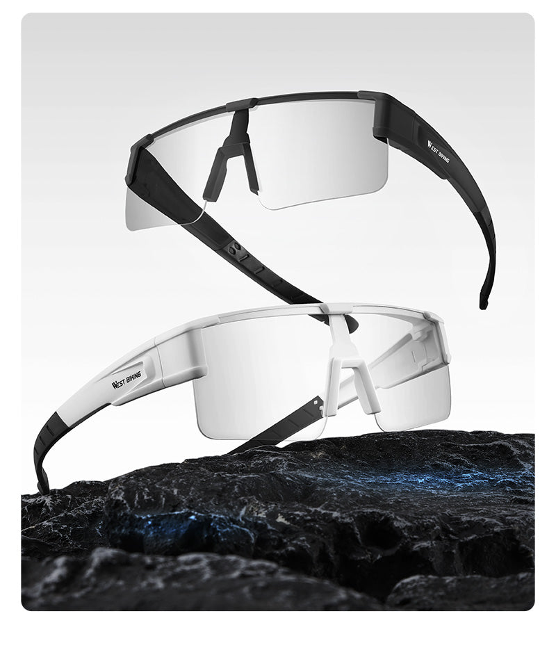 West Biking Unisex Semi Rim Square Over Frame Polycarbonate Sunglasses 770703.