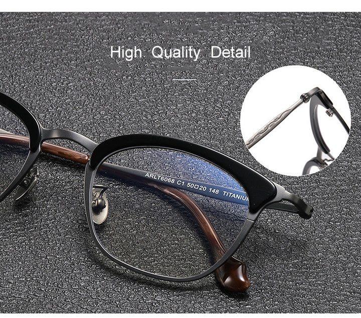 Krasivyy Womens Full Rim Oval Square Titanium Acetate Eyeglasses — view 1 | Krasivyy at FuzWeb