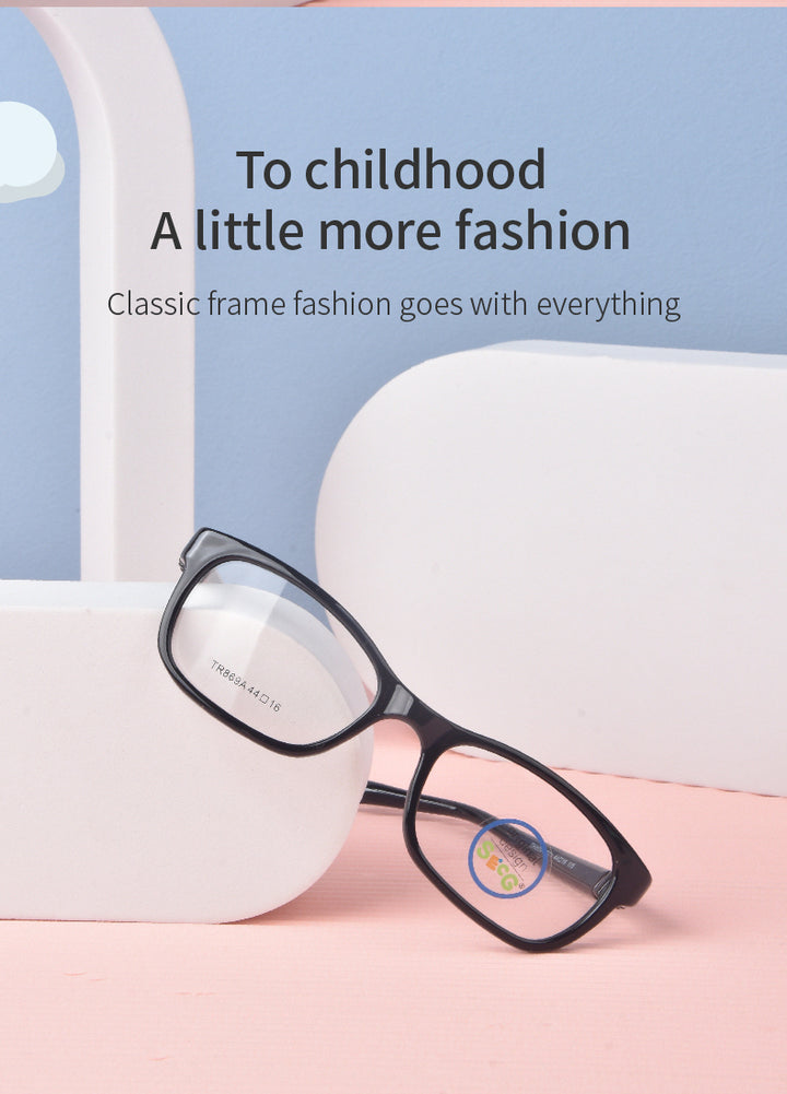 Secg Unisex Childrens Full Rim Square Tr 90 Silicone Eyeglasses 8690 — view 4 | Secg at FuzWeb