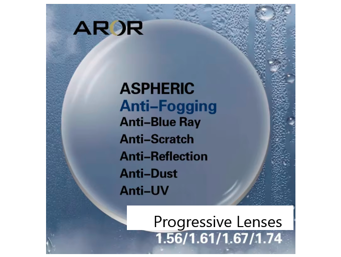 Aror Progressive Vision Anti Fog Anti Blue Light Clear Lenses Lenses Aror Lenses 1.56