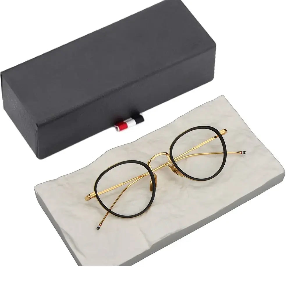Bobbie Mens Full Rim Oval Titanium Eyeglasses 905000 — view 1 | Bobbie at FuzWeb