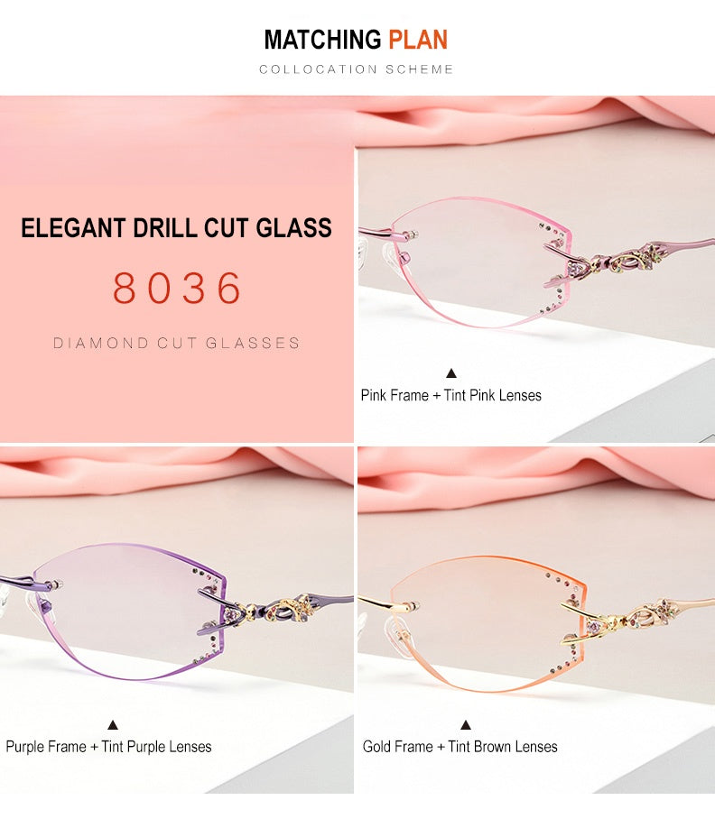 Chashma Ottica Womens Irregular Oval Titanium Eyeglasses 80363 — view 1 | Chashma Ottica at FuzWeb