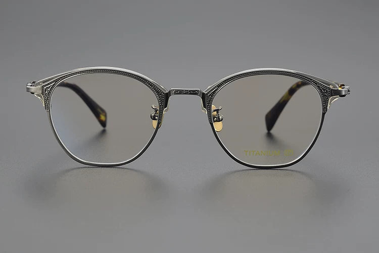 Aimee Unisex Full Rim Square Titanium Acetate Eyeglasses 5051 — view 2 | Aimee at FuzWeb