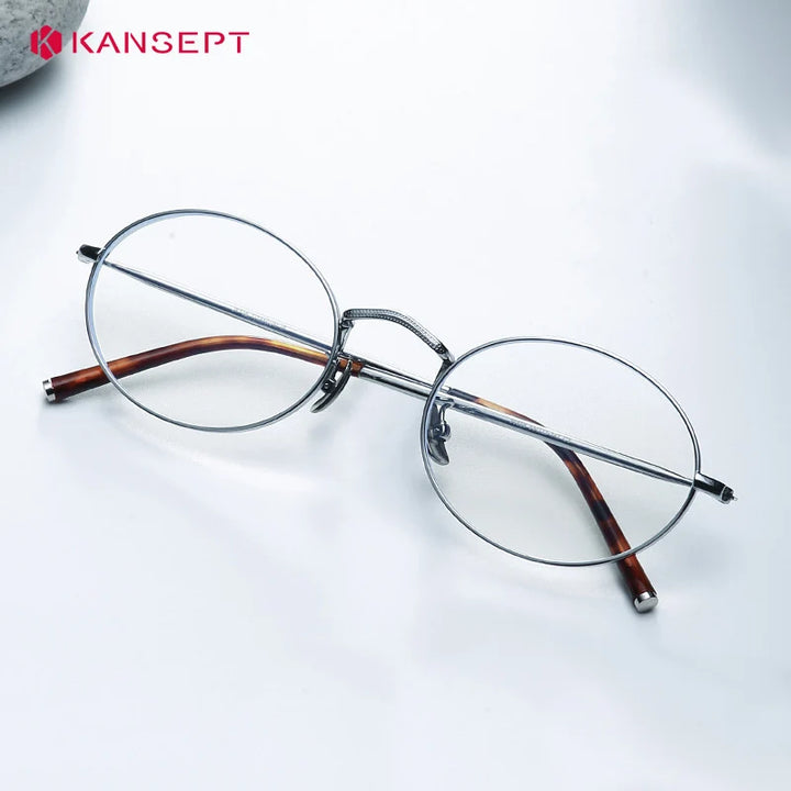 Kansept Womens Full Rim Oval Titanium Reading Glasses 30896 — view 1 | Kansept at FuzWeb