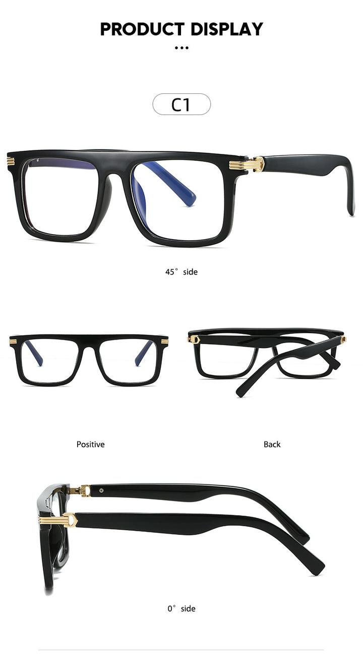 Kocolior 226100 Unisex Full Rim Square Brow Line PC Frames FuzWeb