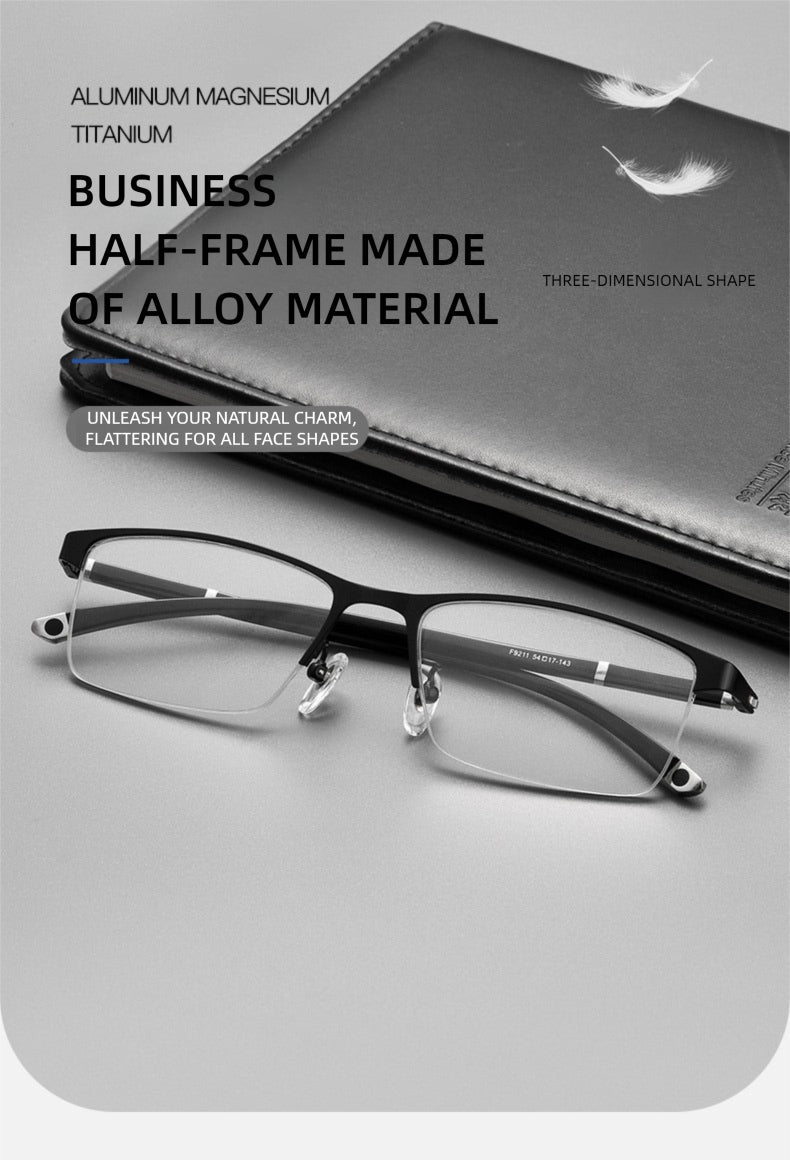 Kansept Unisex Full Rim Square Al-Mg-Titanium Reading Glasses 619211 — view 1 | Kansept at FuzWeb