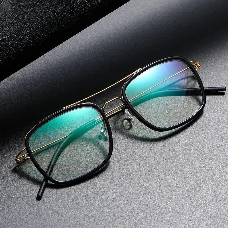Chashma Ottica Women's Full Rim Square Double Bridge Titanium Acetate Eyeglasses 51138 - Hero Cover