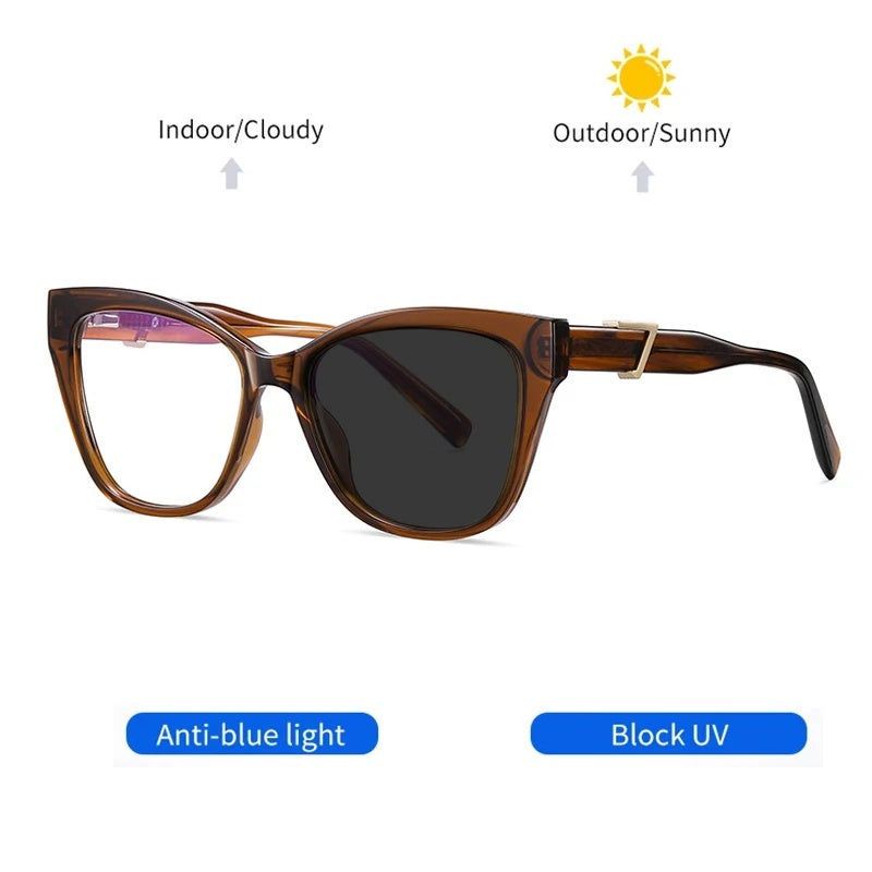 Kocolior Unisex Full Rim Cat Eye Acetate Alloy Hyperopic Reading Glasses C909 — view 4 | Kocolior at FuzWeb