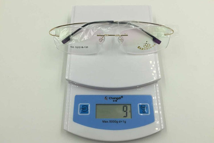 Unisex Eyeglasses Memory Titanium Alloy Rimless Frame Flexible 763 — view 2 | Bclear at FuzWeb